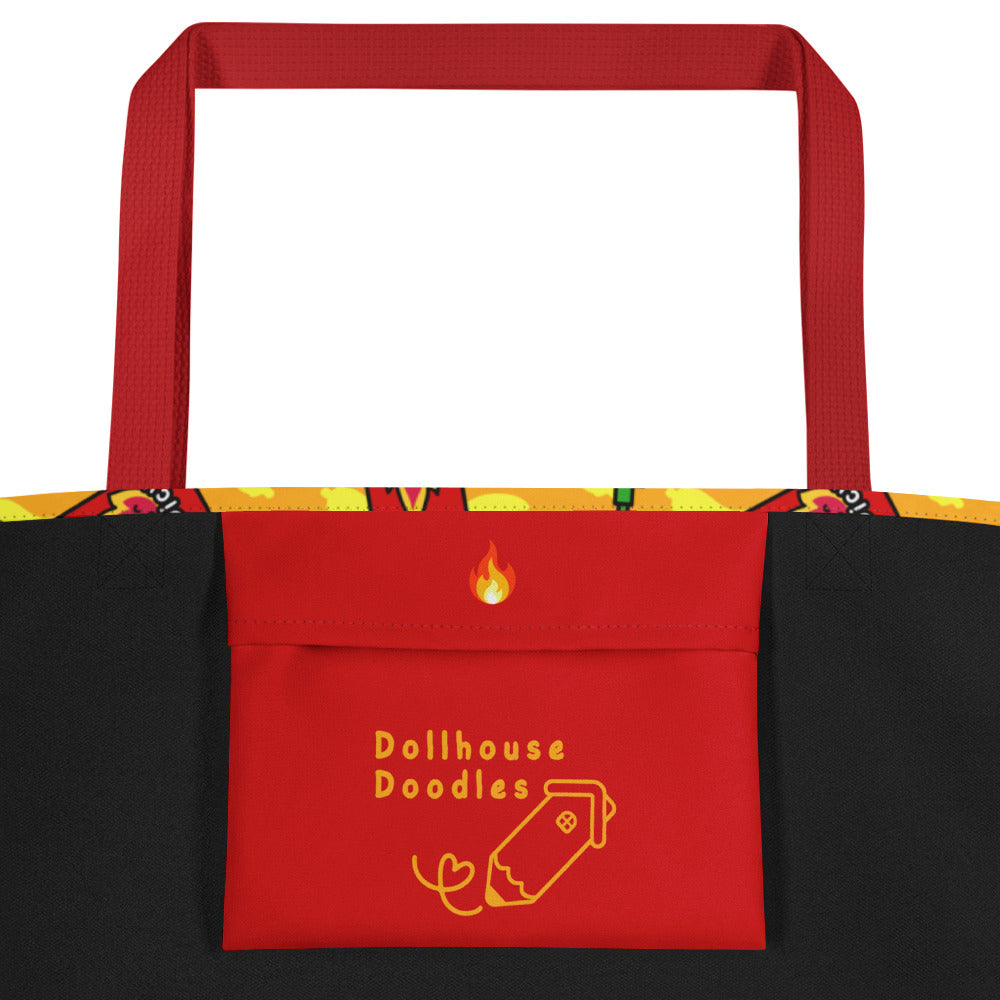 XL Tote Bag with Pocket - 'Neurospicy'