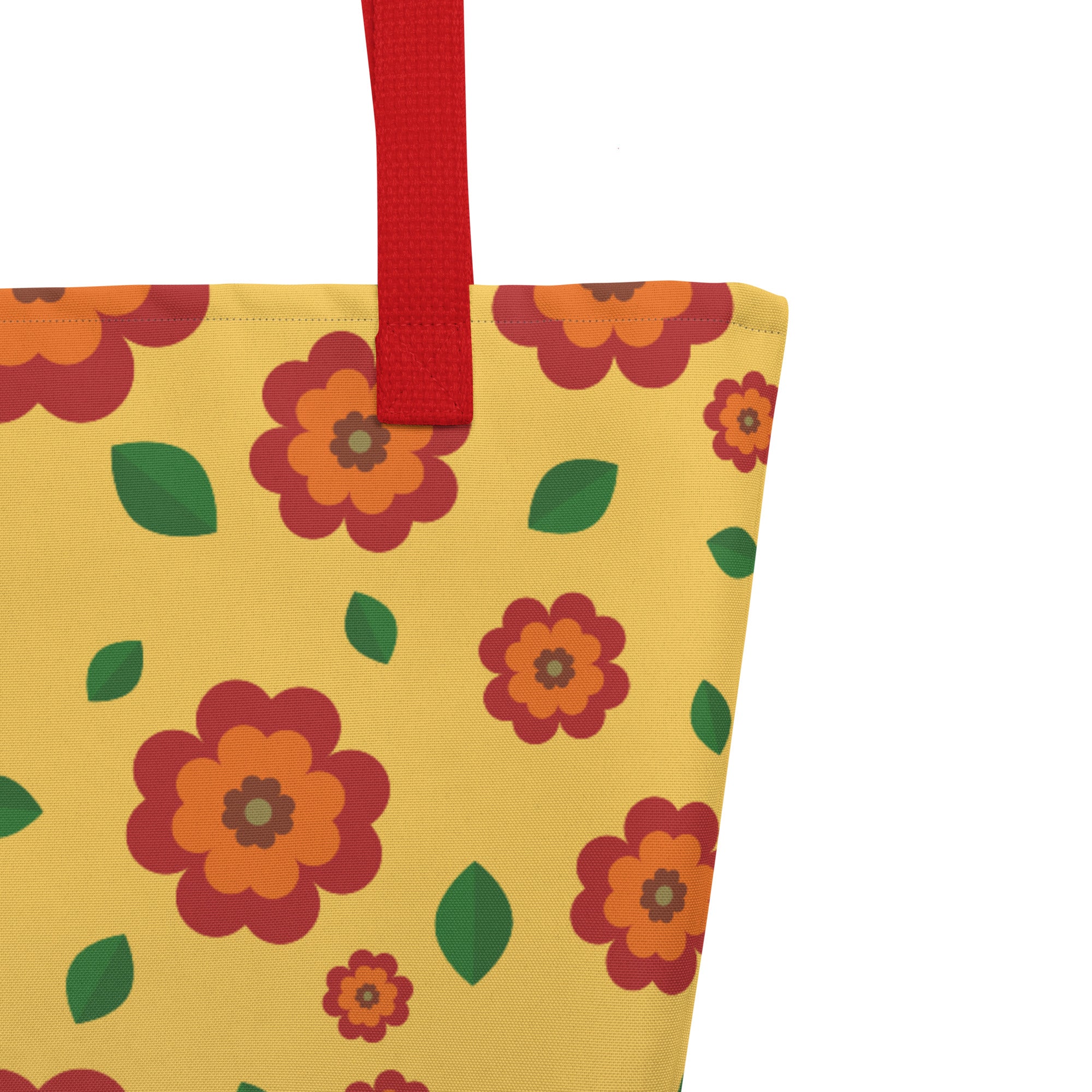 XL Tote Bag with Pocket - 'Petal Pop'