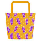 XL Tote Bag with Pocket - 'Cool Cat'