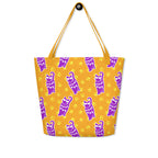 XL Tote Bag with Pocket - 'Cool Cat'