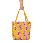 XL Tote Bag with Pocket - 'Cool Cat'