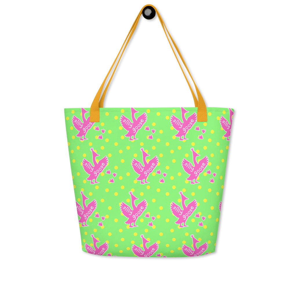 XL Tote Bag with Pocket - 'Silly Goose'