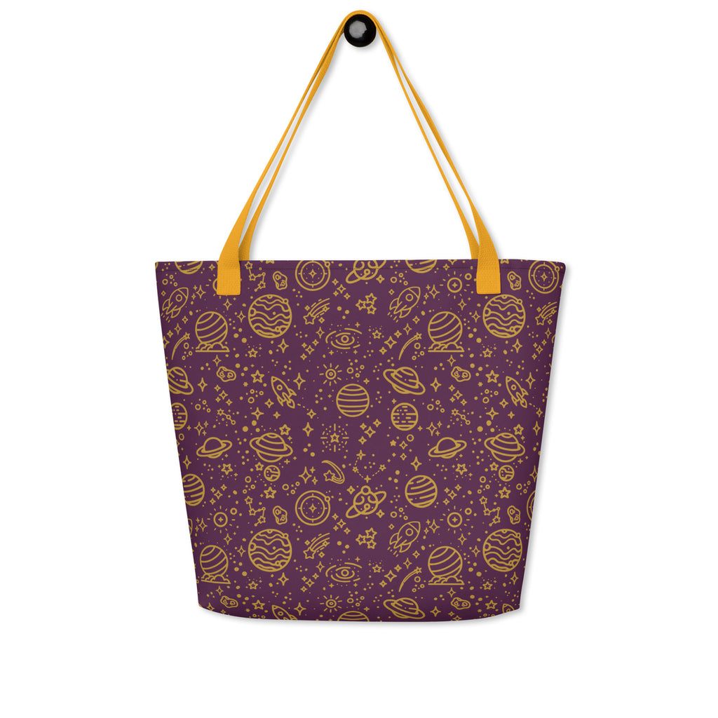 XL Tote Bag with Pocket - 'Galactic Gold'