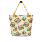 XL Tote Bag with Pocket - 'Easter Kittens'