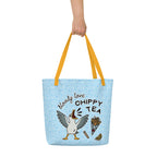 XL Tote Bag with Pocket - 'Chippy Tea' Tote Bag