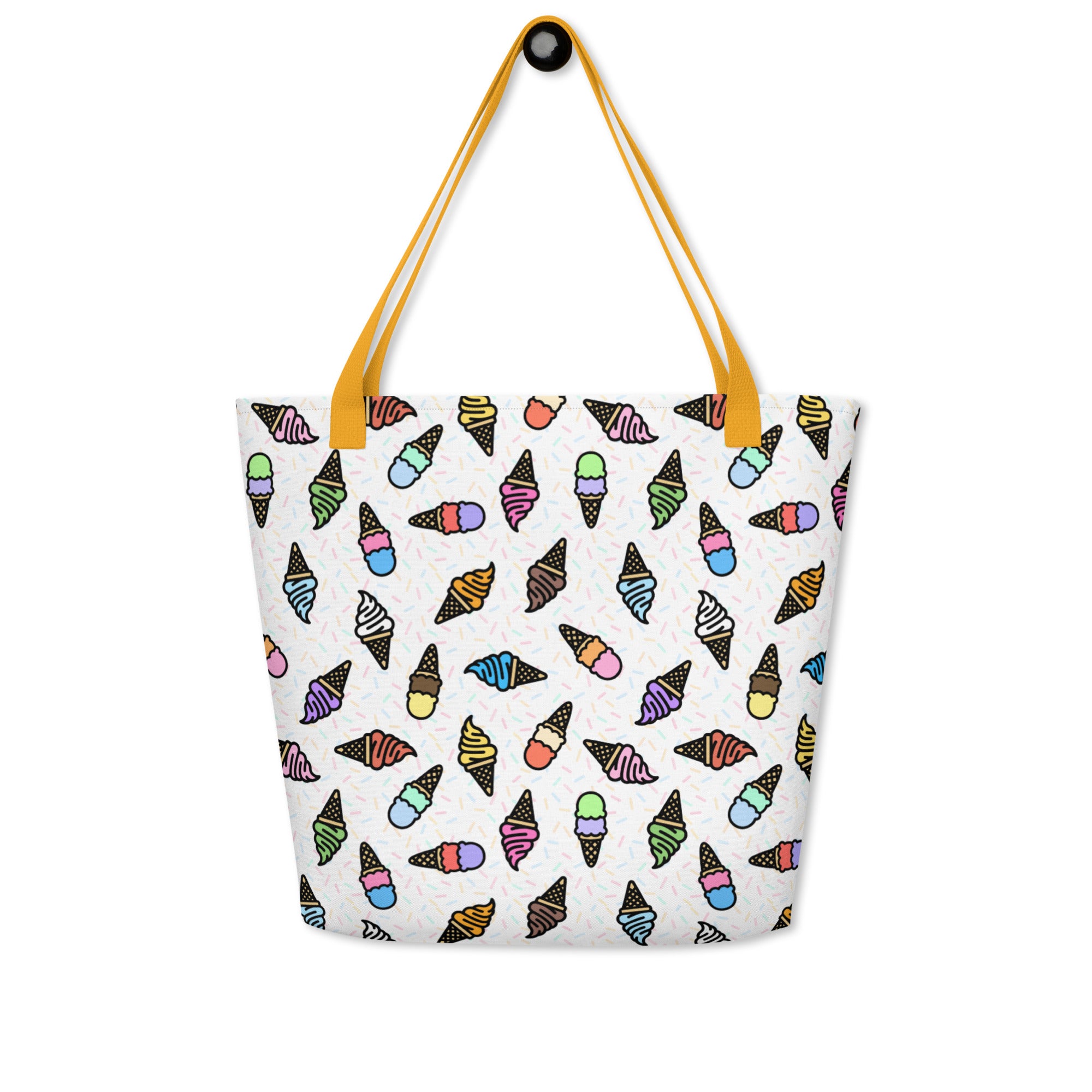 XL Tote Bag with Pocket - 'Ice Cream' Tote Bag