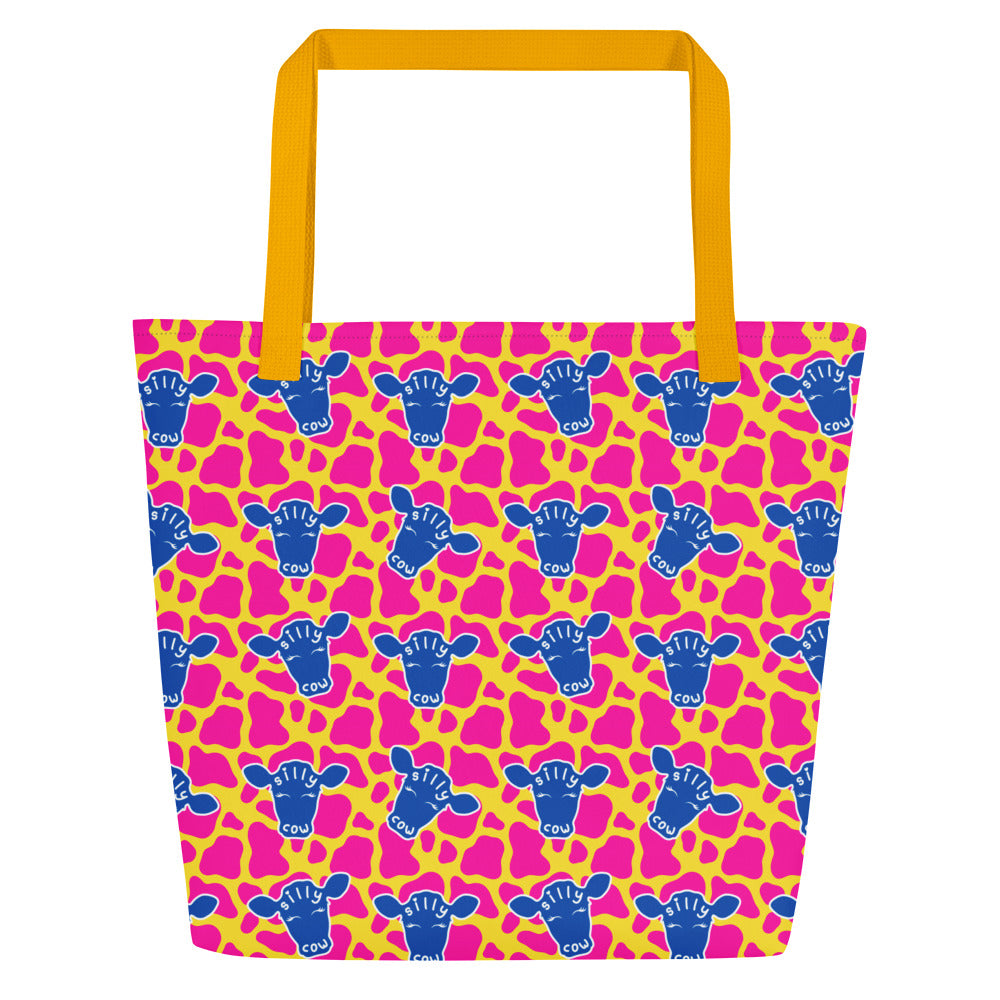 XL Tote Bag with Pocket - 'Silly Cow'