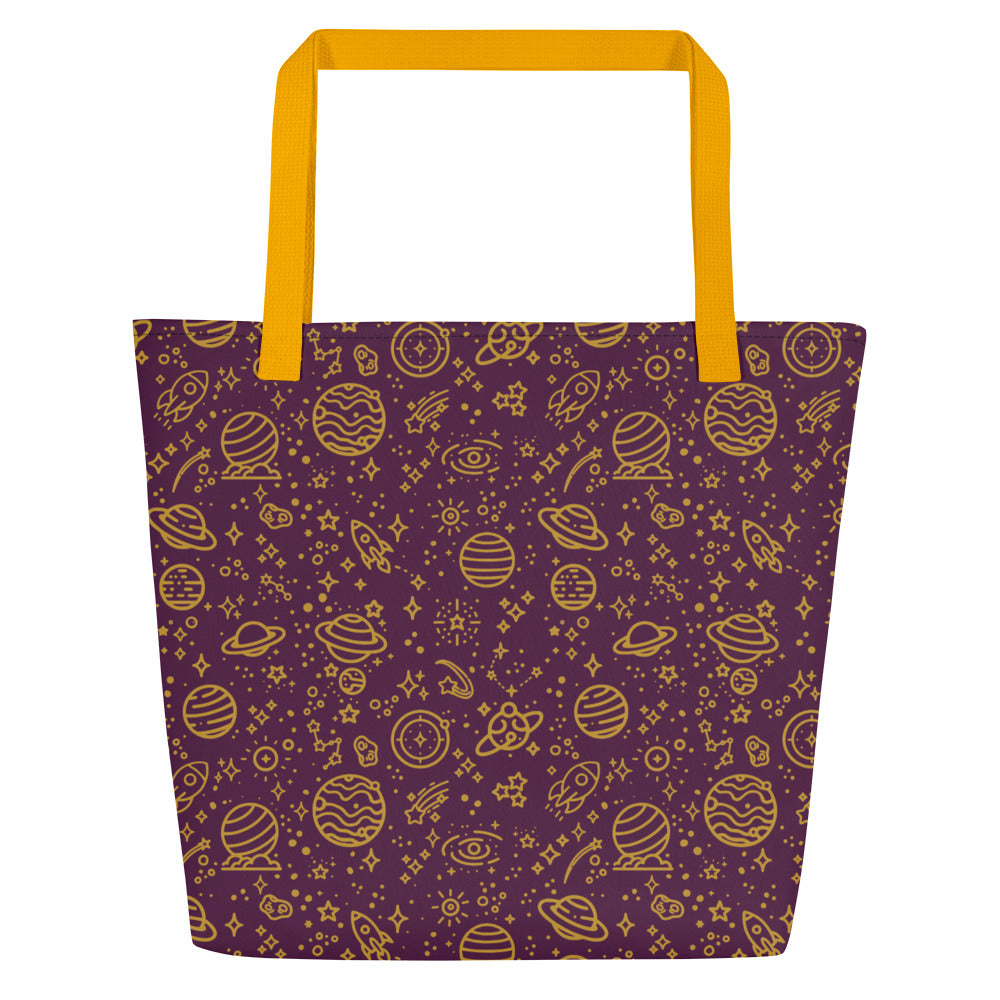 XL Tote Bag with Pocket - 'Galactic Gold'