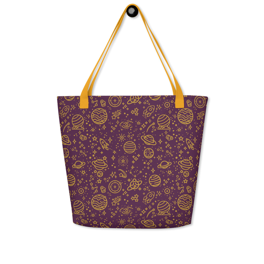 XL Tote Bag with Pocket - 'Galactic Gold'