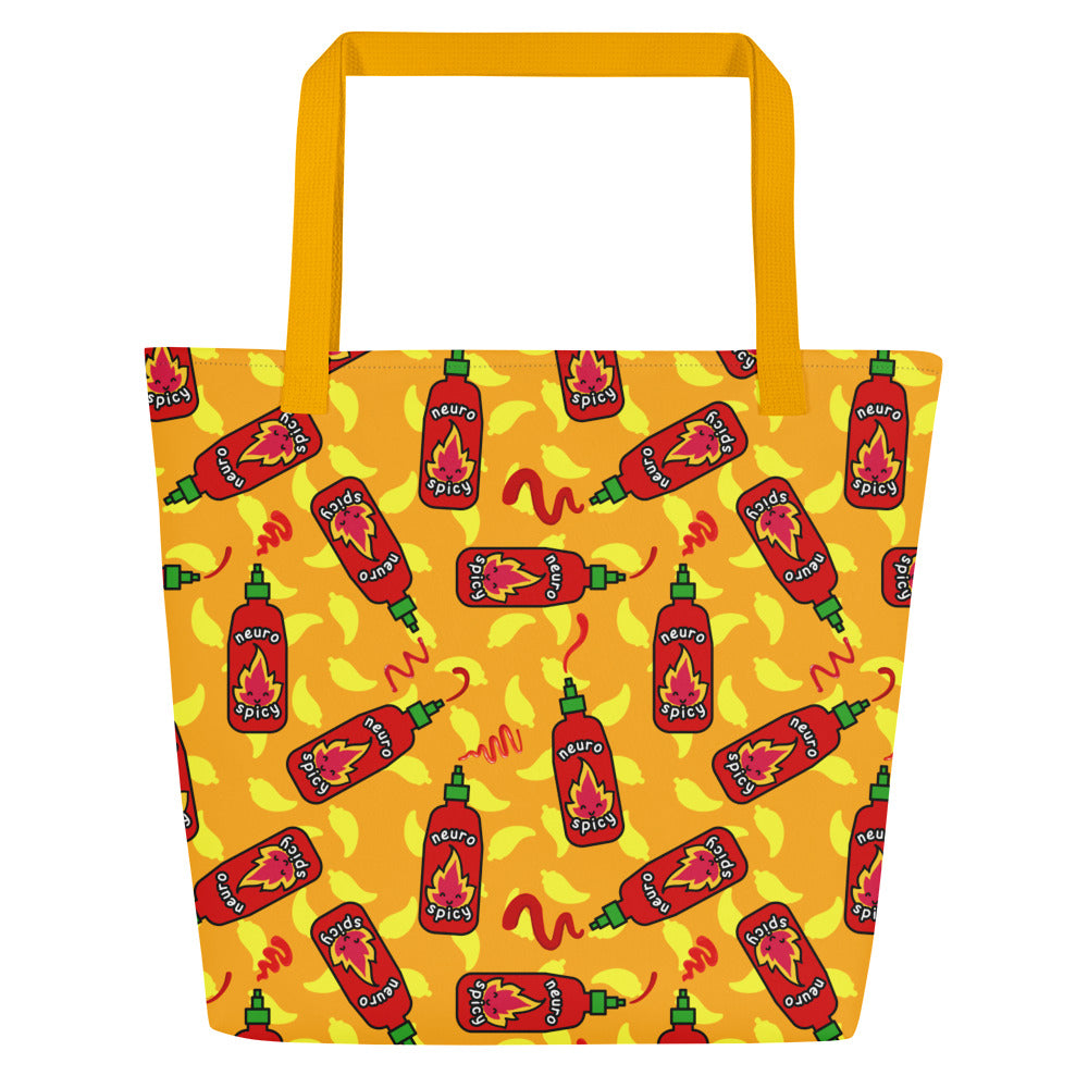XL Tote Bag with Pocket - 'Neurospicy'