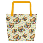 XL Tote Bag with Pocket - 'Easter Kittens' Default Title