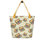 XL Tote Bag with Pocket - 'Easter Kittens'
