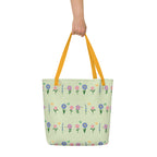 XL Tote Bag with Pocket - 'Spring Stems'