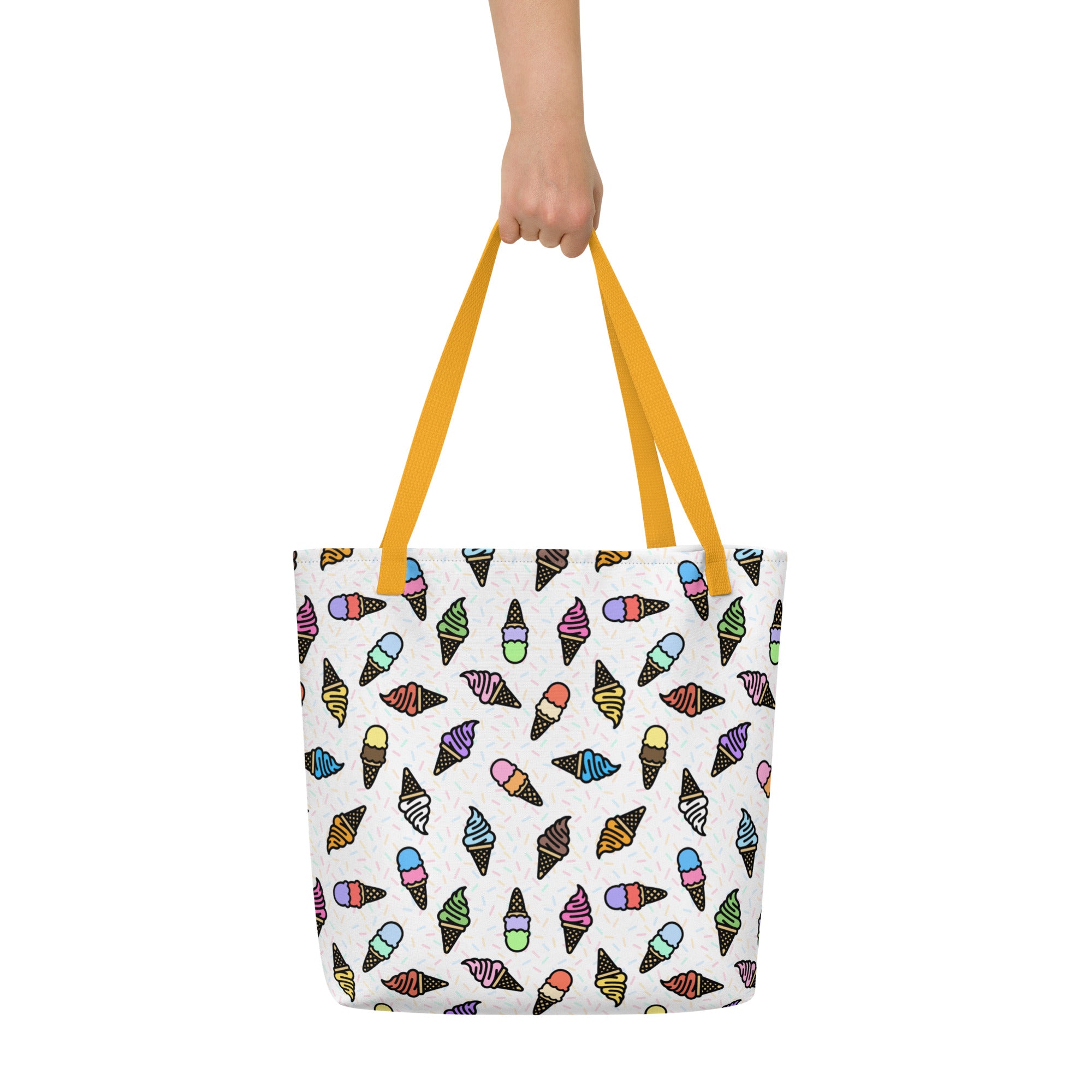 XL Tote Bag with Pocket - 'Ice Cream' Tote Bag