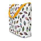 XL Tote Bag with Pocket - 'Ice Cream' Tote Bag