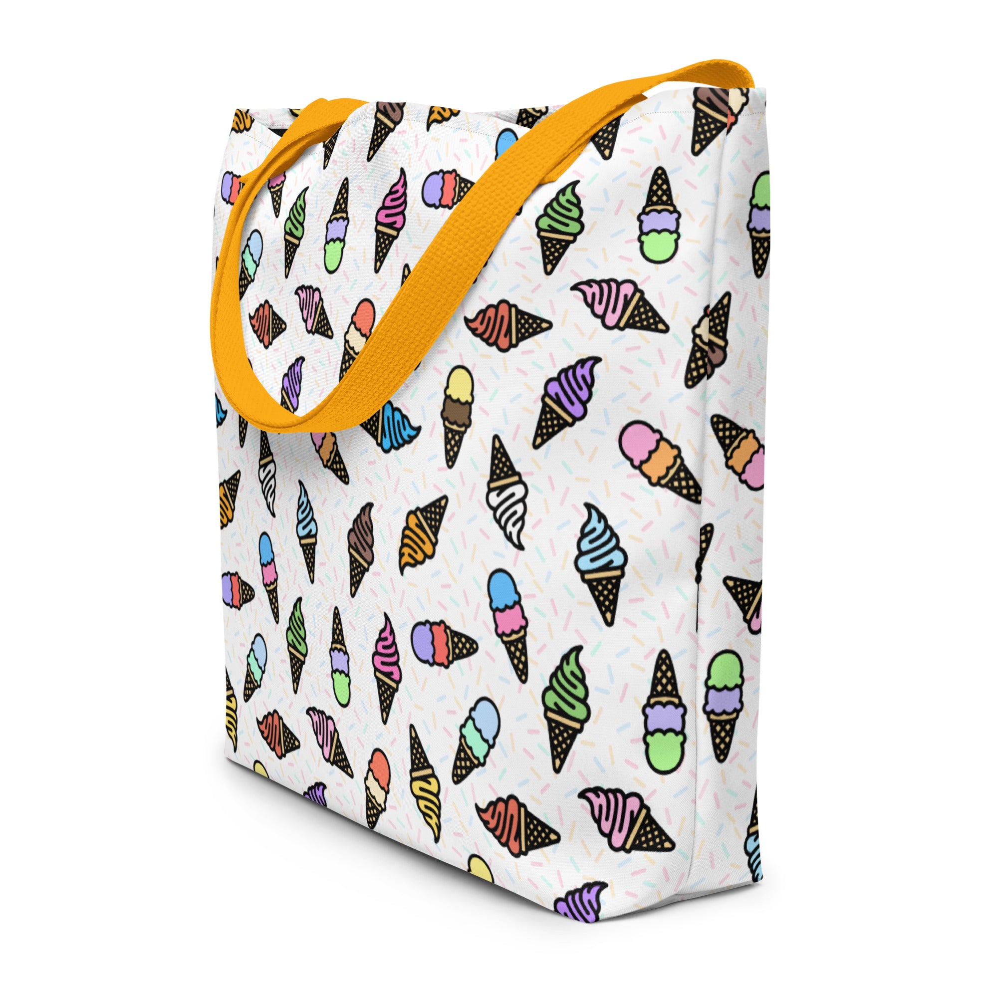 XL Tote Bag with Pocket - 'Ice Cream' Tote Bag