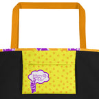 XL Tote Bag with Pocket - 'Cool Cat'