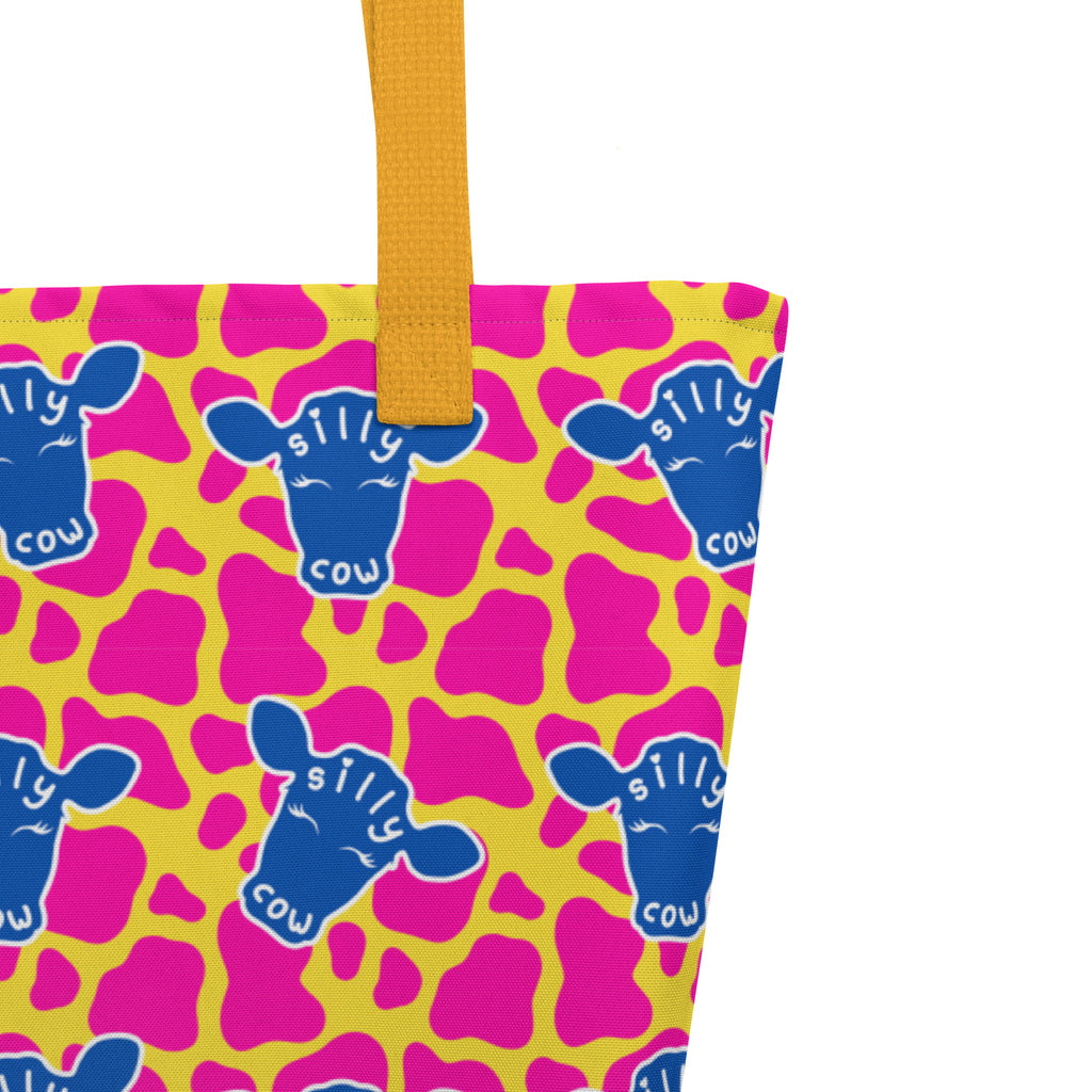 XL Tote Bag with Pocket - 'Silly Cow'