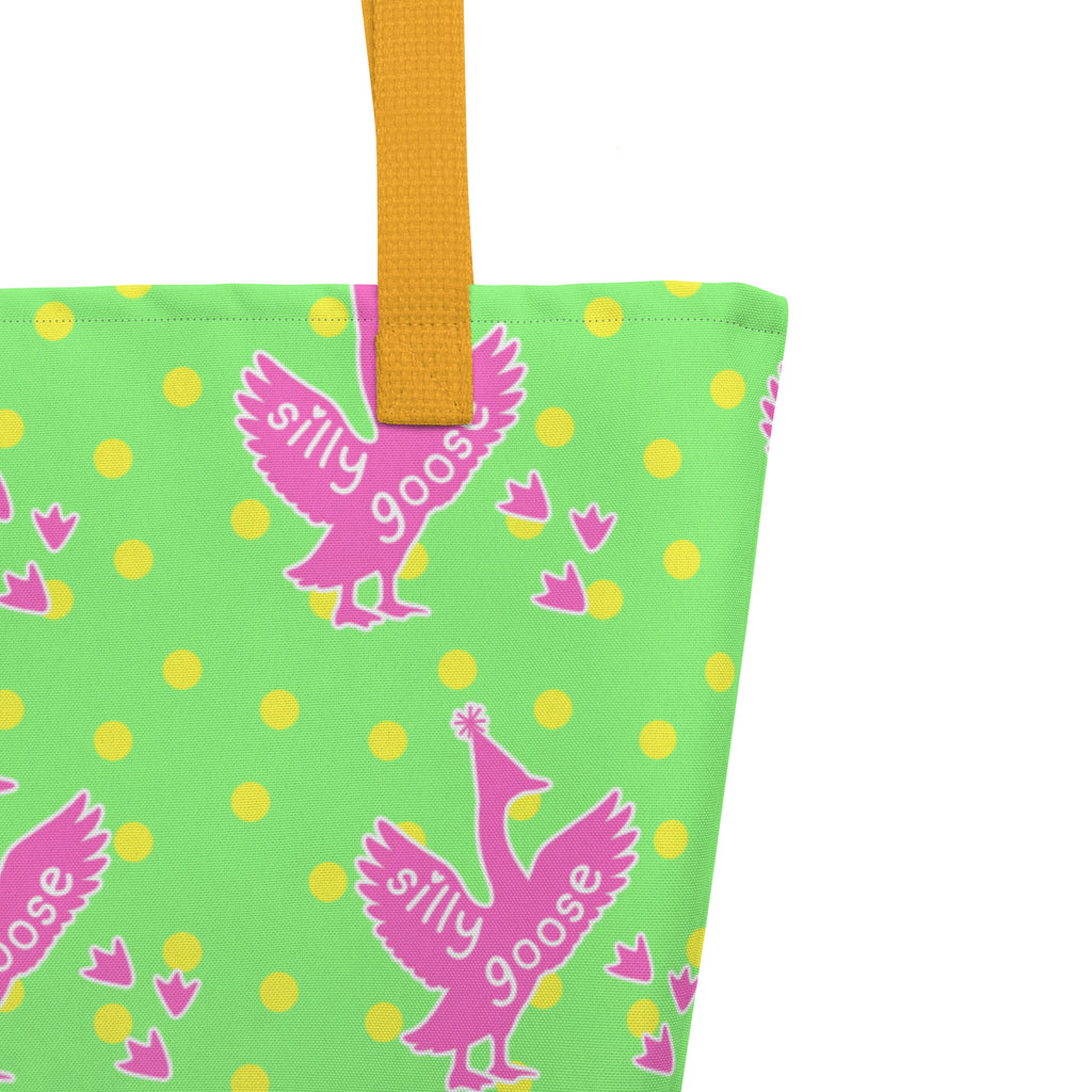 XL Tote Bag with Pocket - 'Silly Goose'