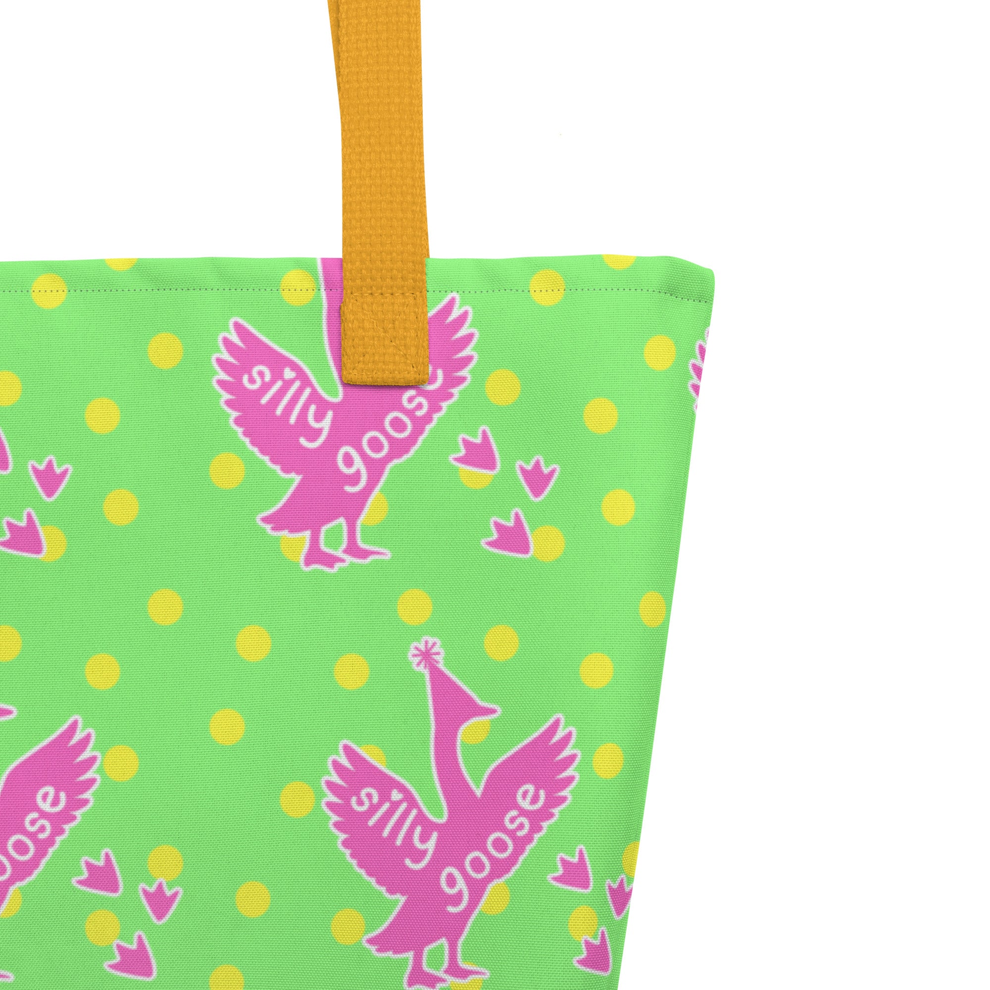 XL Tote Bag with Pocket - 'Silly Goose'