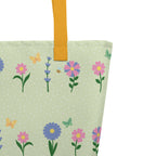 XL Tote Bag with Pocket - 'Spring Stems'