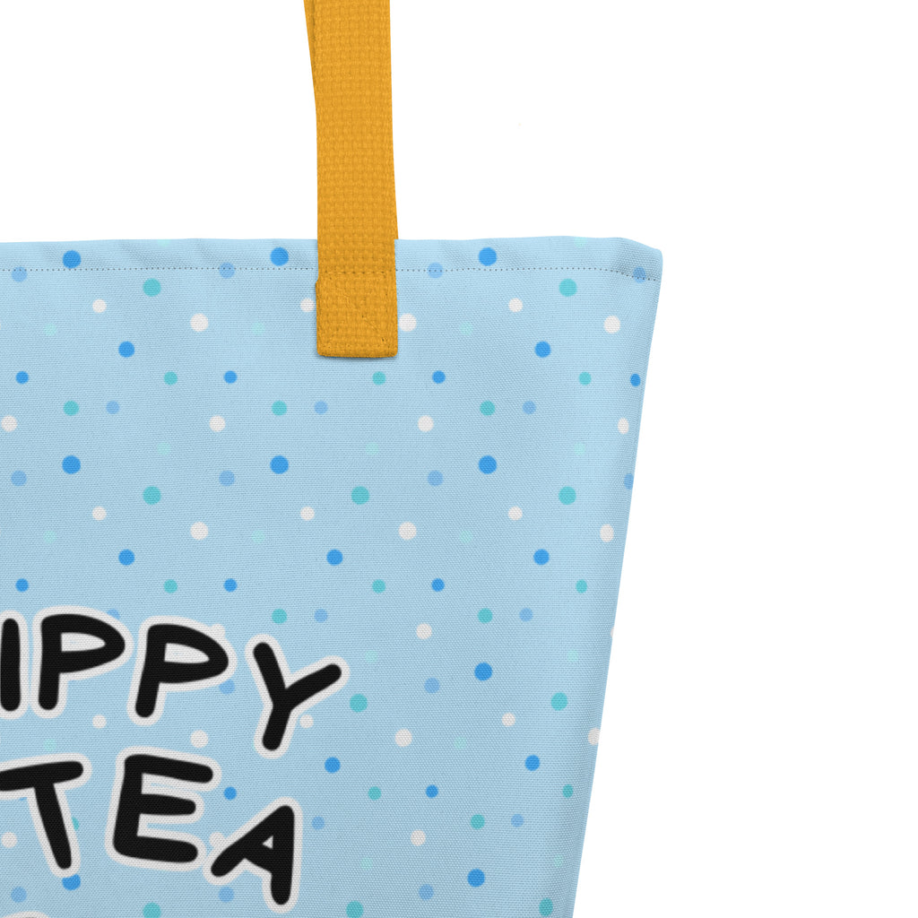 XL Tote Bag with Pocket - 'Chippy Tea' Tote Bag