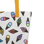 XL Tote Bag with Pocket - 'Ice Cream' Tote Bag