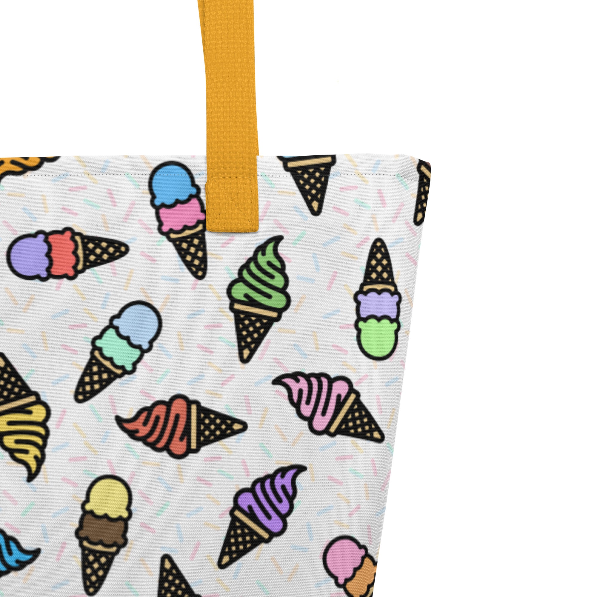 XL Tote Bag with Pocket - 'Ice Cream' Tote Bag