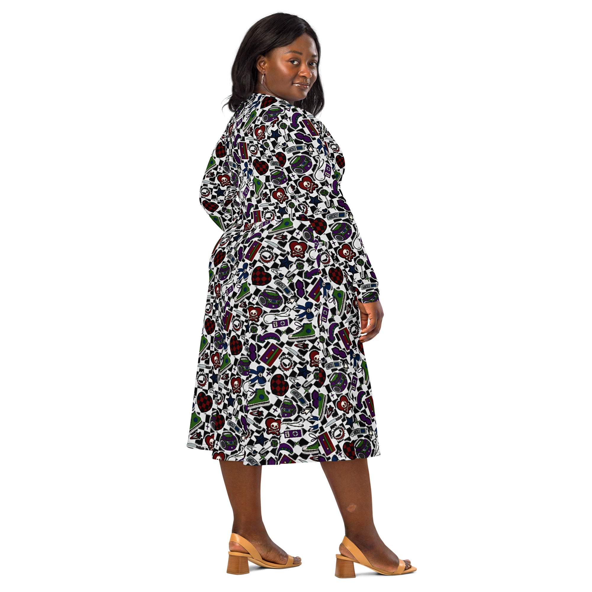 Long Sleeve Pocket Flare Dress - 'Not A Phase, Mom'