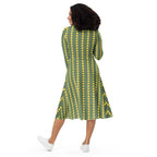 Long Sleeve Pocket Flare Dress - 'Simply Sage'