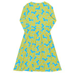 Long Sleeve Pocket Flare Dress - 'Silly Sausage'