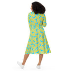 Long Sleeve Pocket Flare Dress - 'Silly Sausage'