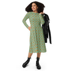 Long Sleeve Pocket Flare Dress - 'Summertime Vintage'