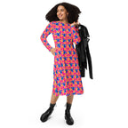 Long Sleeve Pocket Flare Dress - 'Silly Cow'