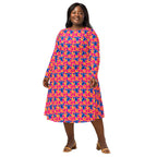 Long Sleeve Pocket Flare Dress - 'Silly Cow'
