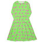 Long Sleeve Pocket Flare Dress - 'Silly Goose' 6XL