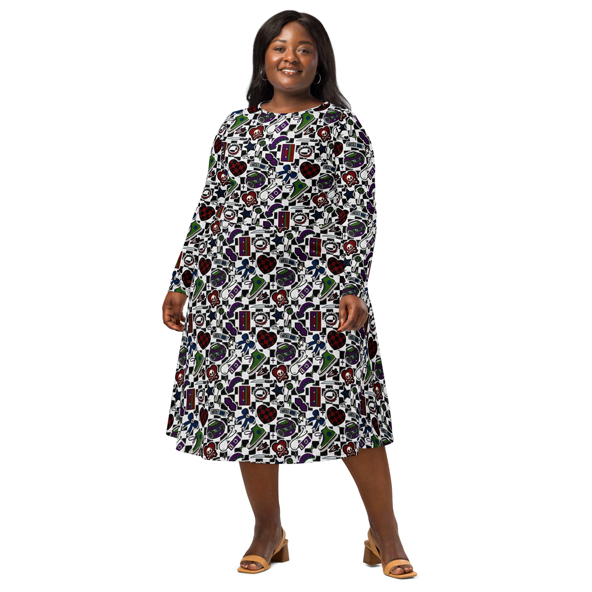 Long Sleeve Pocket Flare Dress - 'Not A Phase, Mom'