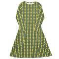 Long Sleeve Pocket Flare Dress - 'Simply Sage' 6XL