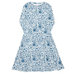 Long Sleeve Pocket Flare Dress - 'Gothic Garden (Bone China Version)' 6XL