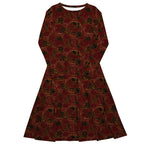 Long Sleeve Pocket Flare Dress - 'Spellbound' 6XL