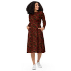 Long Sleeve Pocket Flare Dress - 'Spellbound'