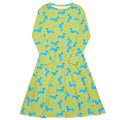 Long Sleeve Pocket Flare Dress - 'Silly Sausage' 6XL