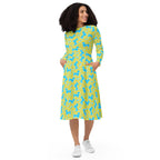 Long Sleeve Pocket Flare Dress - 'Silly Sausage'