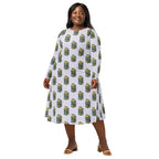 Long Sleeve Pocket Flare Dress - 'Got Milk?'