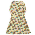 Long Sleeve Pocket Flare Dress - 'Easter Kittens' 6XL