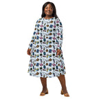 Long Sleeve Pocket Flare Dress - 'Gingham Getaway'