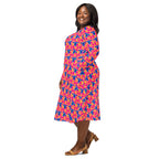 Long Sleeve Pocket Flare Dress - 'Silly Cow'