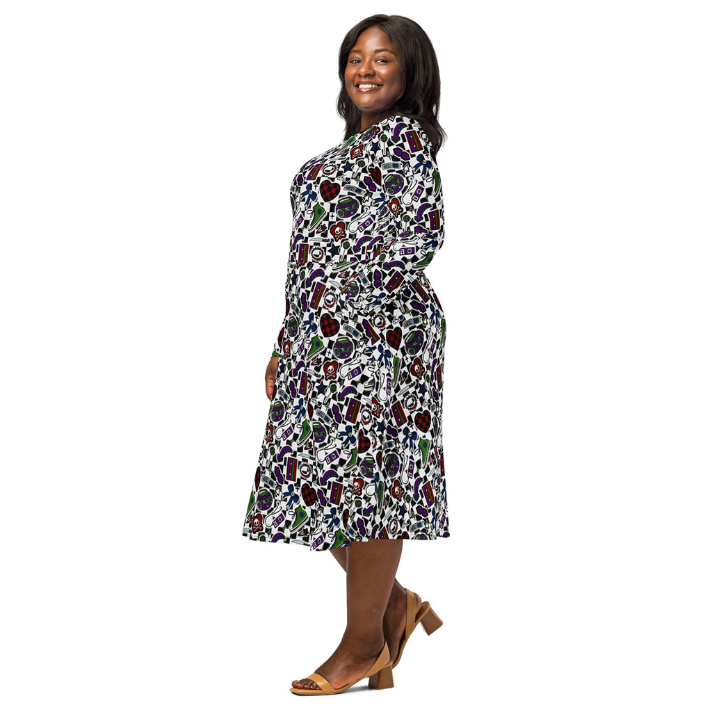 Long Sleeve Pocket Flare Dress - 'Not A Phase, Mom'