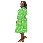 Long Sleeve Pocket Flare Dress - 'Daisy Chain'