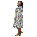 Long Sleeve Pocket Flare Dress - 'Bubblegum Diner'